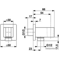 Держатель душевой лейки с подключением Armatura 845-051-00
