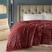 Плед Karven Фланель 1.5сп PL 011 SOLID BUBBLE v4/Sun Red