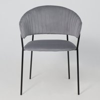 Стул с подлокотниками Алвест AV 433 (темно-серый бархат H-15/черный)