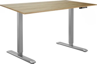 Стол с регулировкой высоты ErgoSmart Manual DESKFIT DF100 1380х800х18 мм (дуб натуральный/серый)