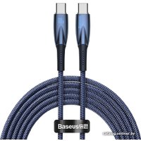 Кабель Baseus Glimmer Series Fast Charging Data Cable USB Type-C - Type-C 100W CADH000703 (1 м, синий)