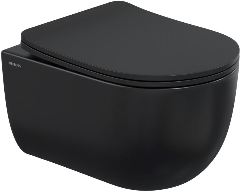 

Унитаз подвесной Berges Wasserhaus Ventas Black Rimless 082136