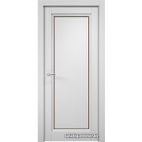 Межкомнатная дверь MDF-Techno Stefany 4001 60x200 (белый, стекло лакобель коричневый)