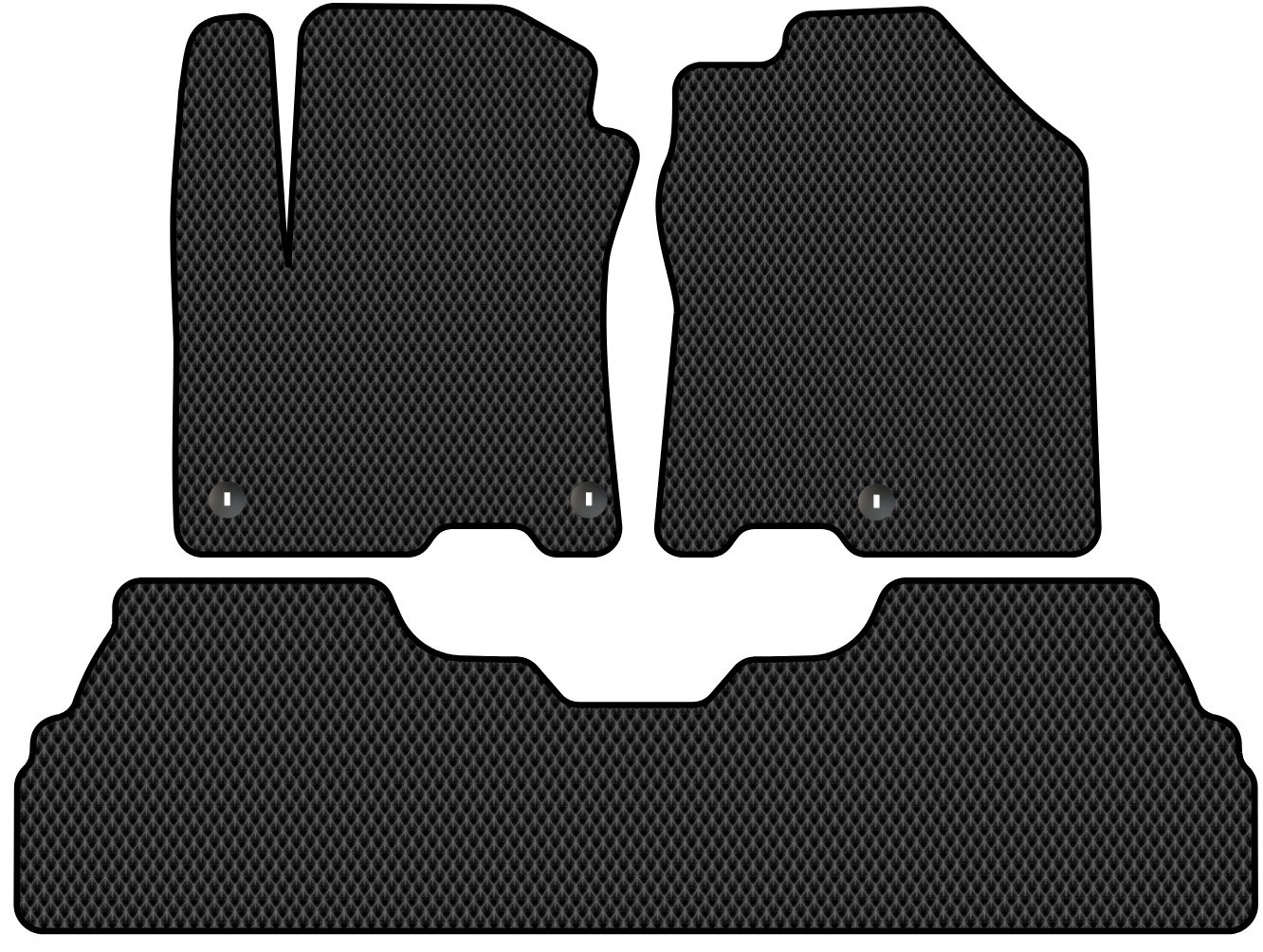 

Комплект ковриков для авто Alicosta Hyundai Kona Electric (suv / OS) 2018 - Н.В. задний цельный (черный, ромб)