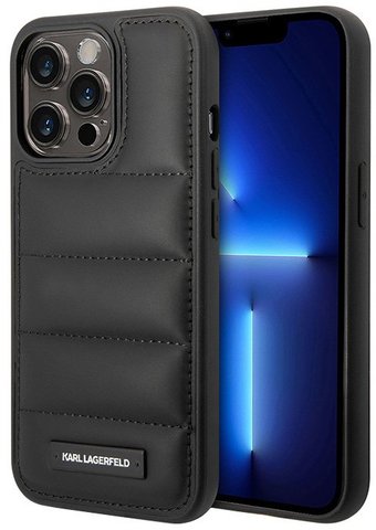 Чехол для телефона CG Mobile Lagerfeld PU Quilted Metal logo Hard для iPhone 15 Pro KLHCP15LPSQAK