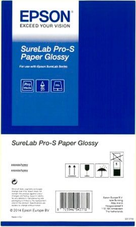 

Фотобумага Epson SureLab Pro-S Glossy BP 203мм x 65м 252 г/м2 C13S450063BP (2 шт)