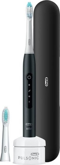 

Электрическая зубная щетка Oral-B Pulsonic Slim Luxe 4500 с кейсом S411.526.3X (матовый черный)