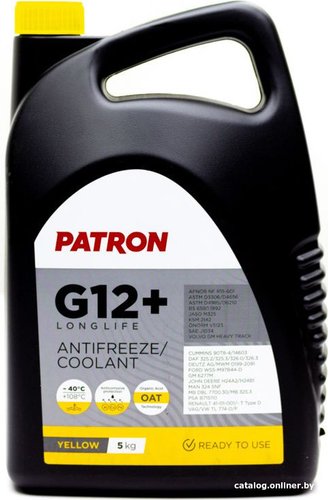 Антифриз Patron G12+ LongLife Yellow 5кг