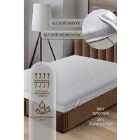 Защитный наматрасник Luxsonia Caress Непромокаемый с резинкой на 4 угла 200x200 (белый)