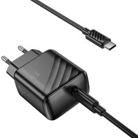 Сетевое зарядное Hoco CS24A USB Type-C (черный)