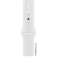 Умные часы Apple Watch SE 2 44 мм (алюминиевый корпус, серебристый/белый, спортивный силиконовый ремешок S/M)