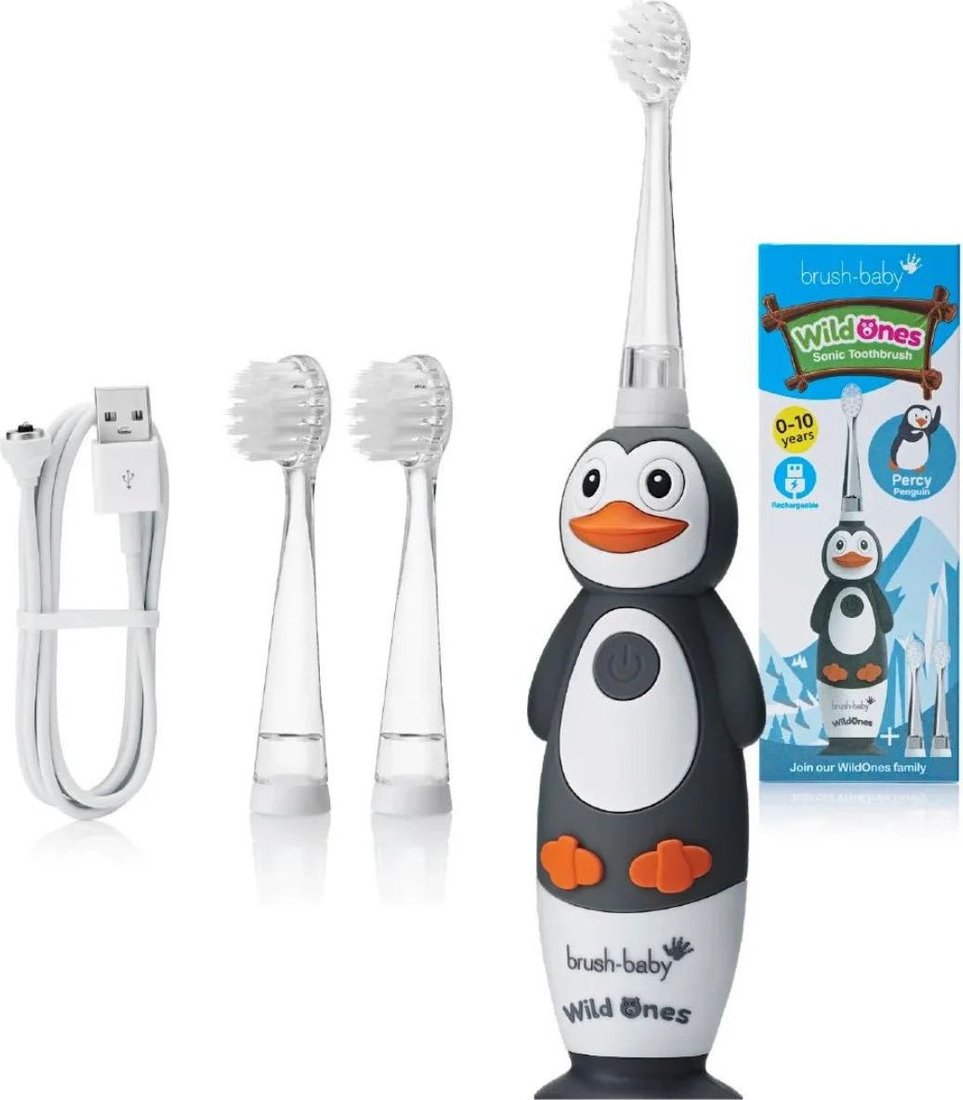 

Электрическая зубная щетка Brush-Baby WildOnes Penguin