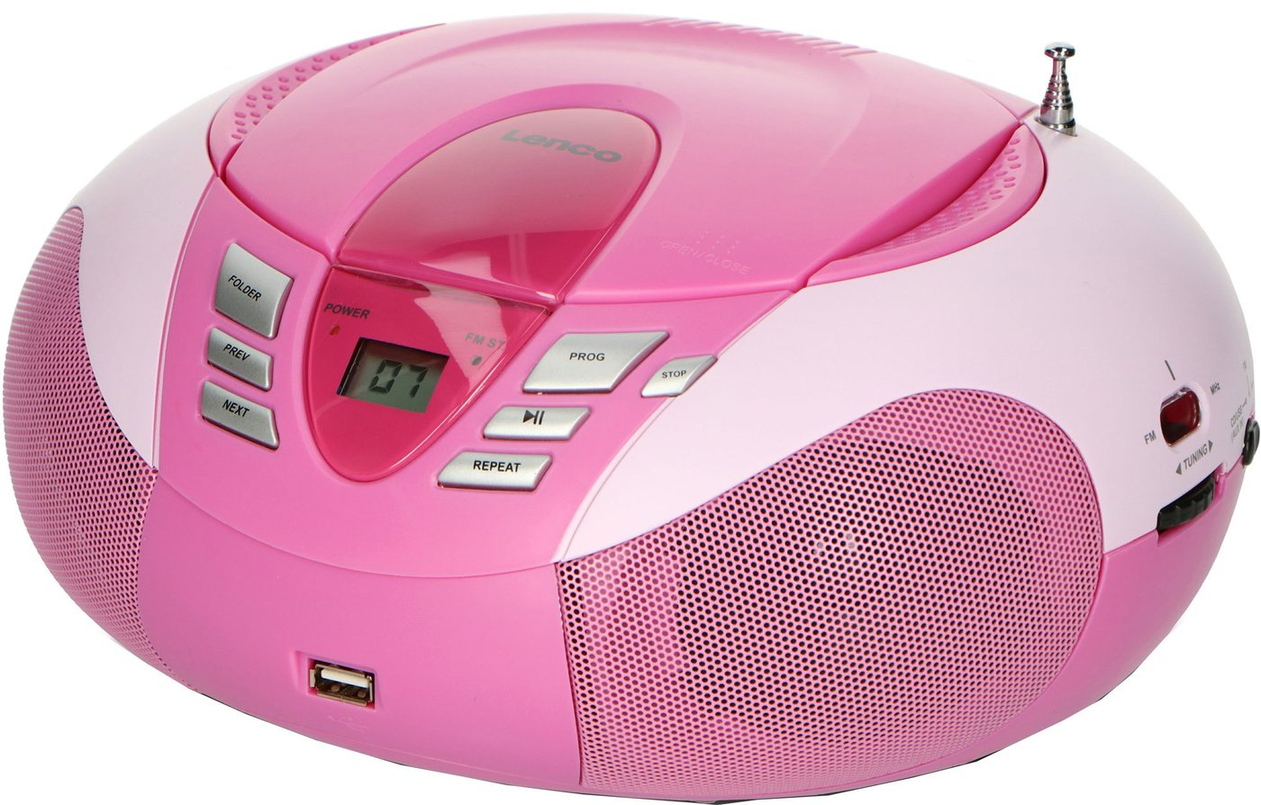 

Магнитола Lenco SCD-37 USB (розовый)