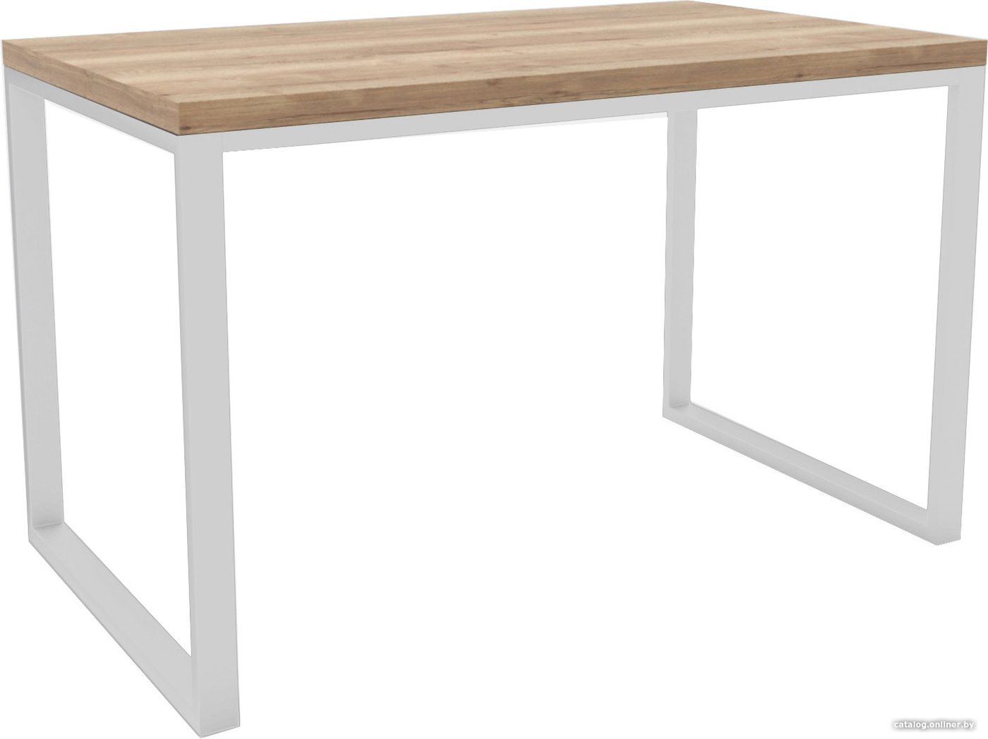 Стол Hype Mebel Чикаго 110x50 (белый/дуб галифакс натуральный)