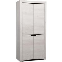 Шкаф распашной Олмеко Лючия 33.18 (бетон пайн белый/венге/белый)