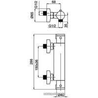 Смеситель Rubineta Thermo-12/K (H20L08)