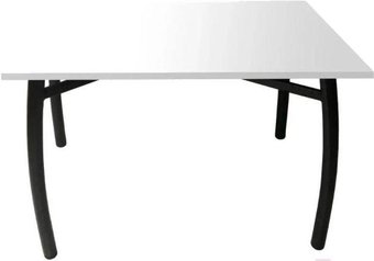 Кухонный стол Solt 100x60 (белый/ноги гнутые усиленные черные)