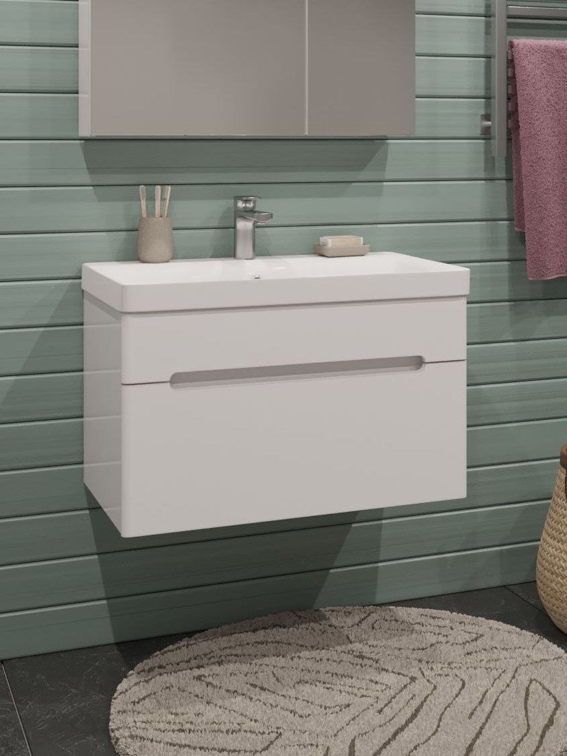 

Runo Тумба под умывальник Runo Парма 60 (подвесная)