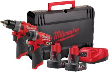 

Milwaukee M12 FPP2A-402X 4933459808 (шуруповерт, винтоверт, 2 АКБ, кейс)