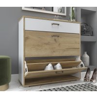 Тумба для обуви Интерлиния SC-ТПО (дуб золотой/белый платинум)