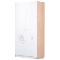 Шкаф распашной Polini Kids French 1230 Teddy 0001589.62 (белый/дуб пастельный)