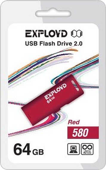 

USB Flash Exployd 580 64GB (красный)
