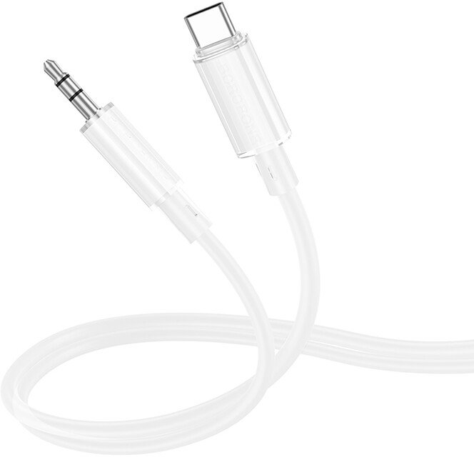 Кабель Borofone BL21 USB Type-C - 3.5 jack (1 м, белый)