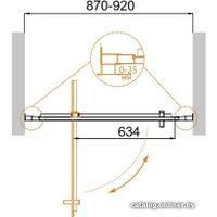 Душевая дверь Cezares Molveno-BA-1-90-C-Cr-IV