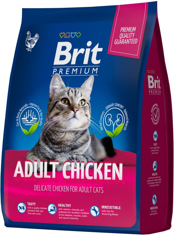 

Сухой корм для кошек Brit Premium Cat Adult Chicken 400 г