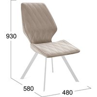 Стул Трия Матэо (белый муар/микровелюр Brendy Creame)