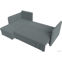 Угловой диван Лига диванов Слим левый 121149L (рогожка Амур, серый)