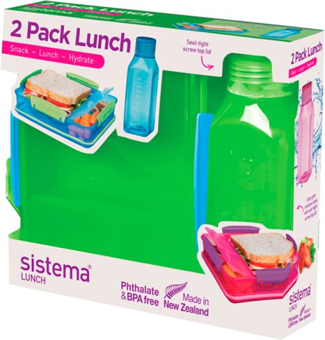 

Ланч-бокс Sistema Lunch 1597 (зеленый)