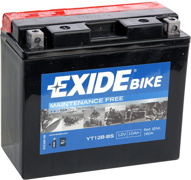 

Мотоциклетный аккумулятор Exide Maintenance YT12B-BS (10 А·ч)