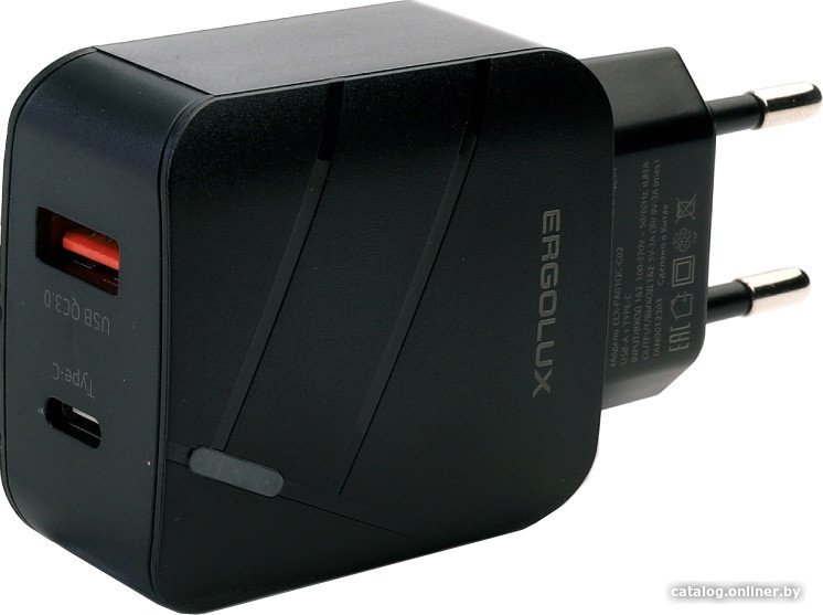 Сетевое зарядное Ergolux ELX-РA01QC-C02