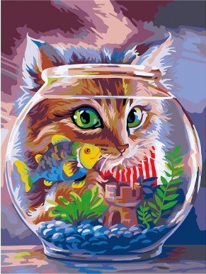 

Картина по номерам ArtCity Любопытный котенок KT502