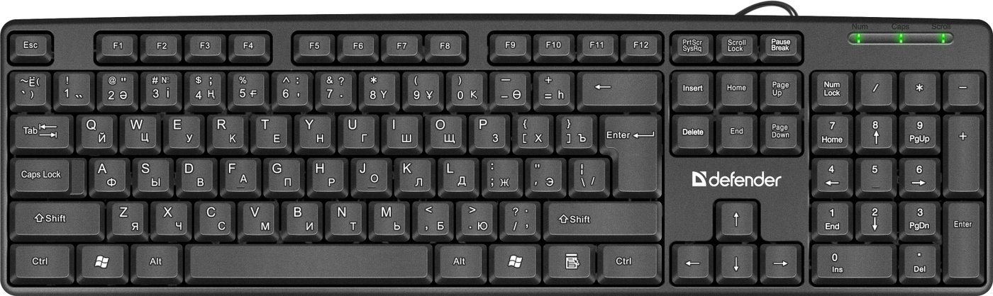 

Клавиатура Defender Element HB-520 USB KZ (черный)