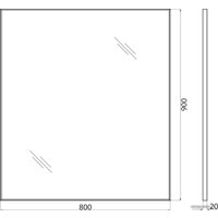  BelBagno Зеркало SPC-AL-800-900