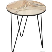 Журнальный столик Sheffilton SHT-CT27 (дымчатый топаз/черный муар)