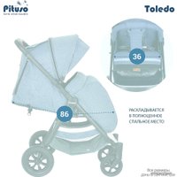 Коляска прогулочная «книга» Pituso Toledo S1 (джинс, колеса AIR)