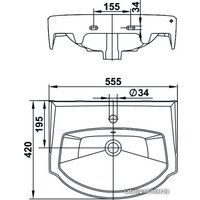 Умывальник Керамин Альбано 55