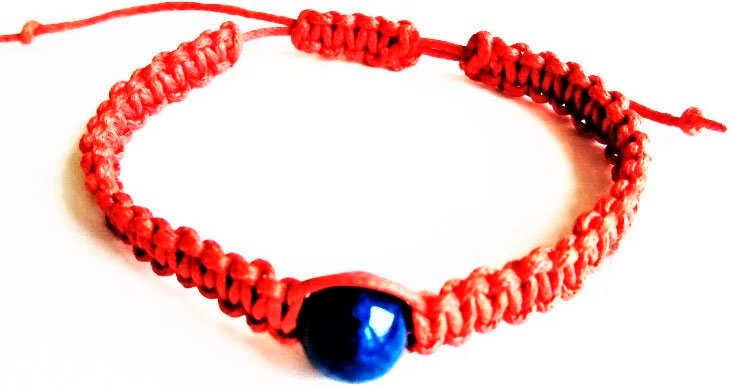 

Браслет Handmade ИП Егорова Красная Нить с натуральным камнем Нефрит Синий