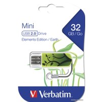 USB Flash Verbatim Mini Elements Edition 32GB (зеленый)