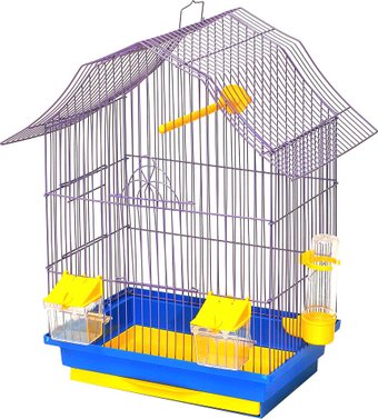 Клетка Лори Мини-2 (голубой/желтый)