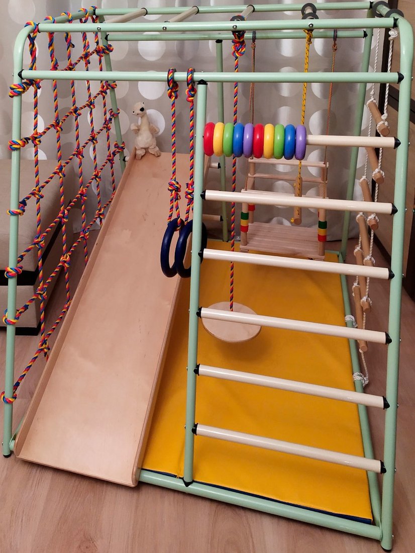 

Детский спортивный комплекс Вертикаль Весёлый малыш Maxi New Color (горка фанерная)