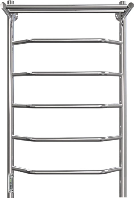 

Полотенцесушитель Granula Трапеция 50x80 5 перекладин D32 с полкой (терморегулятор с таймером слева)