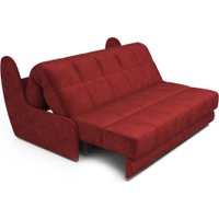 Диван Мебель-АРС Аккордеон Барон №2 ППУ 120x200 (бархат красный Star Velvet 3 Dark Red)