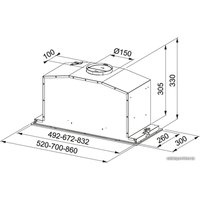 Кухонная вытяжка Franke Inca Lux FBI 737 XS/WH 305.0528.841