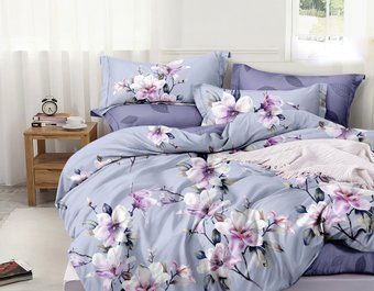 Евро комплект постельного белья Luxsonia Сиреневая дымка Евро Ви27-341/220