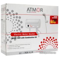 Проточный электрический водонагреватель кран+душ Atmor Basic 5 кВт кран+душ