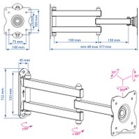 Кронштейн Kromax DIX-15W (белый)